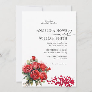 Elegant Blommigt - inbjudan till Romantic Wedding