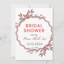 Elegant Blommigt Inbjudningskort för möhippan