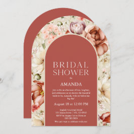 Elegant Blommigt Inbjudningskort för möhippan