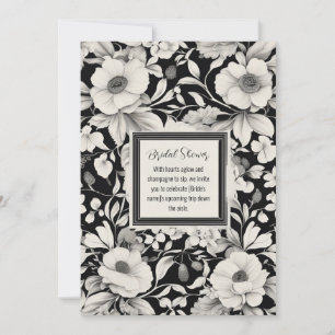 Elegant Blommigt Inbjudningskort för möhippan