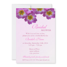 Elegant blommigt inbjudningskort för möhippan