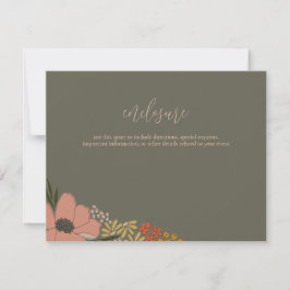 Elegant Blommigt Infoga Inbjudningskort för möhipp