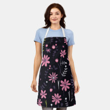 Elegant Blommigt Kitchen Apron med Anpassad design