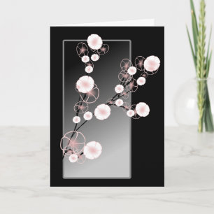Elegant blommigt kort