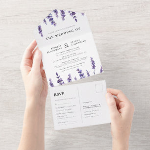 Elegant blommigt lavender bröllop