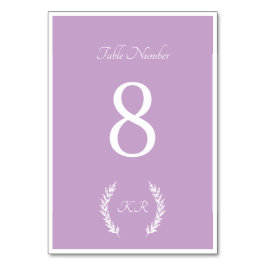 Elegant Blommigt Lavender Bröllop Bord Bordsnummer