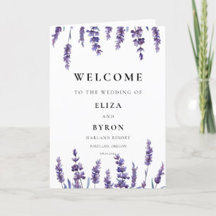 Elegant blommigt lavender bröllop folktprogram program