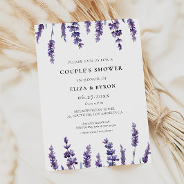 Elegant Blommigt Lavender Couples Shower Inbjudningar