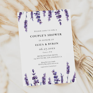 Elegant Blommigt Lavender Couples Shower Inbjudningar
