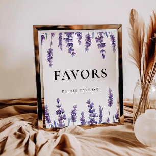Elegant Blommigt Lavender-favoritsignatur Poster