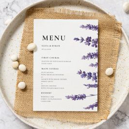 Elegant Blommigt Lavender Meny