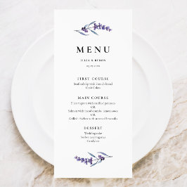 Elegant Blommigt Lavender Meny