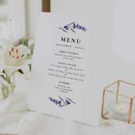 Elegant Blommigt Lavender-menyn