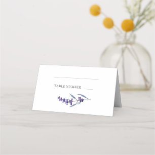 Elegant Blommigt Lavender Placeringskort