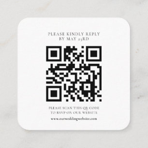 Elegant blommigt lavender QR OSA svar Tilläggskort