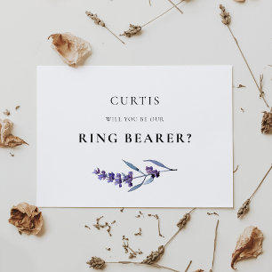 Elegant Blommigt Lavender Ring Bearer Frieri kort