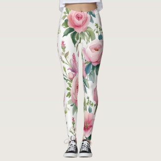 Elegant Blommigt Leggings - Snyggt och bekvämlighe