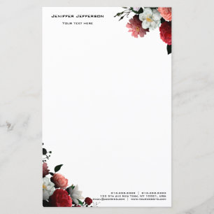 Elegant blommigt Letterhead