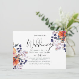 Elegant Blommigt Lila Orange Bröllop