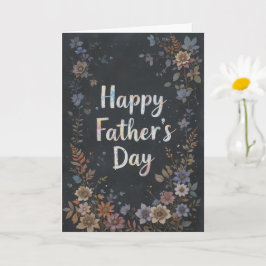 Elegant Blommigt Lycklig Fars dag Classic Kort