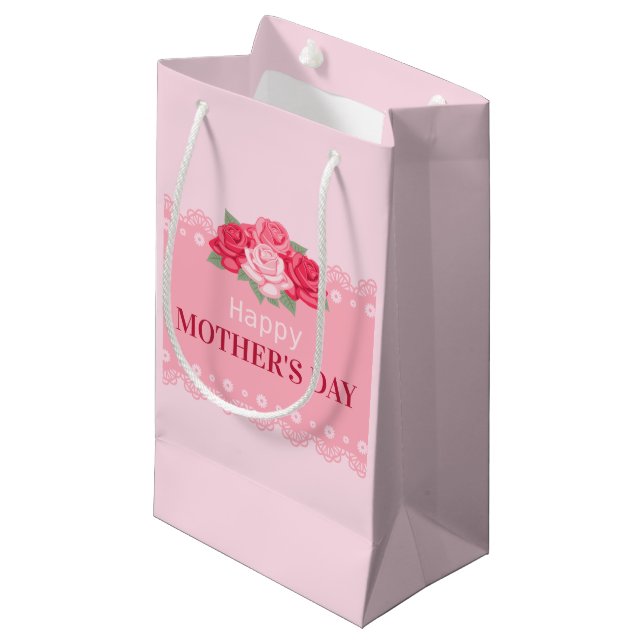 Elegant Blommigt Lycklig Mors dag | Gift Bag (Framsidan Vinklad)