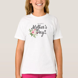 Elegant Blommigt Lycklig Mors dag | Shirt T Shirt