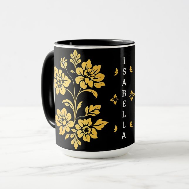 Elegant Blommigt lyx Modern samling Mugg (Framsida vänster)