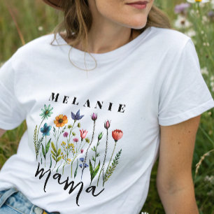 Elegant Blommigt Mamma Bear Tri-Blend Shirt T