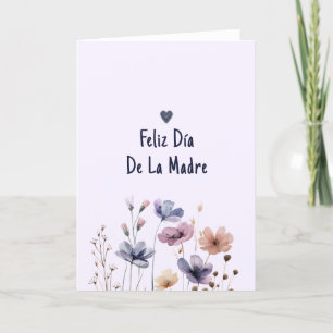Elegant blommigt Mamma Spanska Mors dag kort