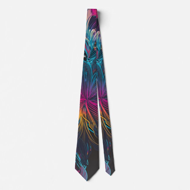 Elegant Blommigt med flera färger | Necktie Slips (Framsida)