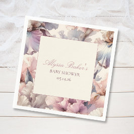 Elegant Blommigt  Modern Baby Shower Flicka Pappersservett