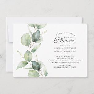 Elegant Blommigt Möhippa Eucalyptus Löv Inbjudningar