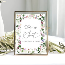 Elegant Blommigt Möhippa Kärlek är Sweet Poster