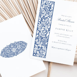 Elegant Blommigt Möhippa Olive Cream Inbjudningar