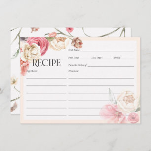 Elegant blommigt möhippa recept kort