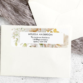 Elegant Blommigt Möhippa Returadressetikett Returadress Etikett