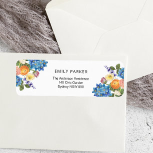 Elegant Blommigt Möhippa Returadressetikett Returadress Etikett