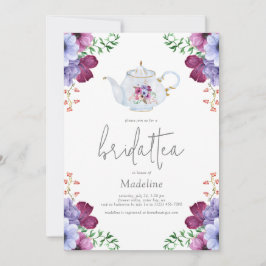 Elegant Blommigt Möhippa Tea Inbjudningskort för m