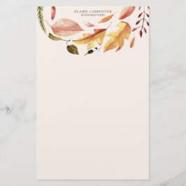 elegant blommigt monogram brevpapper