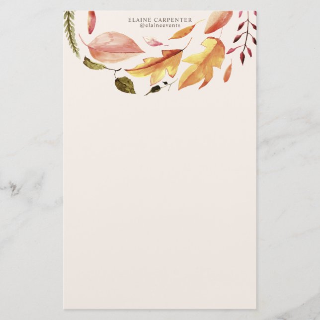 elegant blommigt monogram brevpapper (Framsida)