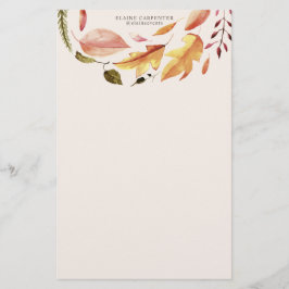 elegant blommigt monogram brevpapper