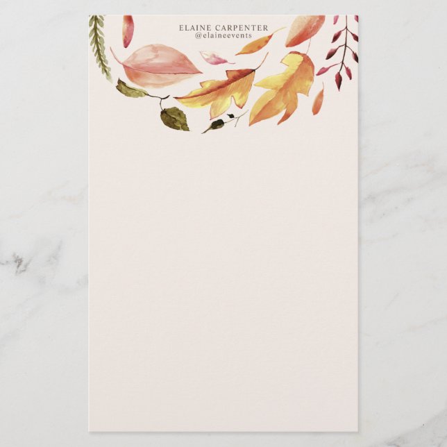 elegant blommigt monogram brevpapper (Framsida)