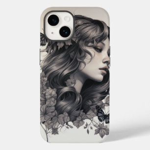 Elegant Blommigt Monogram Fodral-Mate iPhone