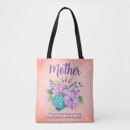 Elegant Blommigt Mor Tote Bag Tygkasse