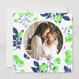 Elegant Blommigt Mors dag-kort