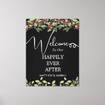 Elegant Blommigt Nature Calligraphy Bröllop Welcom