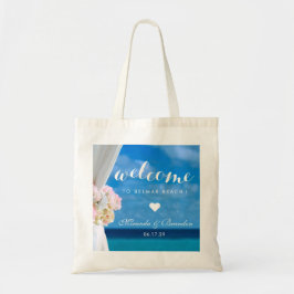 Elegant Blommigt Ögonbiets förmån för tropisk beac Tygkasse