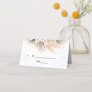 Elegant Blommigt Orchids & Pampas Beauty Ram Placeringskort