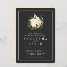 Elegant Blommigt Organic Bröllop Rehearsal Middag Inbjudningar