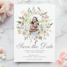 Elegant Blommigt par foto Rosa Spara Datumet